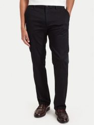 Calvin Klein Chinosy LV04LH600G Czarny Straight Fit. Czarne eleganckie spodnie męskie Calvin Klein, m, bez wzorów, z bawełny. Za 409.99 zł.