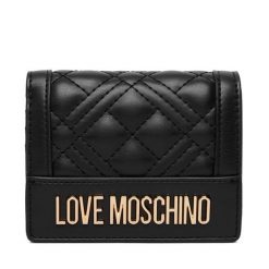 Portfel LOVE MOSCHINO. Czarne portfele damskie Love Moschino, bez wzorów. Za 379.99 zł.