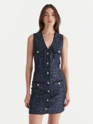 Guess Sukienka codzienna W5BK41 D0771 Granatowy Regular Fit. Niebieskie sukienki damskie Guess, na co dzień, xxl, z aplikacjami, z syntetyku, wizytowe, bez kołnierzyka, bez ramiączek, proste. Za 659.99 zł.