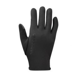 Rękawiczki rowerowe Shimano Windbreak Race. Czarne rękawiczki męskie Shimano, bez wzorów, sportowe. Za 193.50 zł.