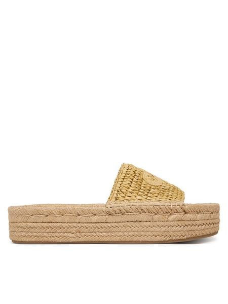 Calvin Klein Espadryle Ebeth HW0HW02895 Beżowy. Brązowe espadryle damskie Calvin Klein, bez wzorów, z syntetyku, bez obcasa, bez zapięcia. Za 404.99 zł.