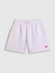 4F Spodenki dresowe damskie - białe L. Białe szorty sportowe damskie 4f, na lato, l, bez wzorów, z dresówki, sportowe. Za 129.99 zł.