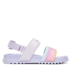 Sandały Roxy. Fioletowe sandały dziewczęce Roxy, bez zapięcia. Za 79.99 zł.