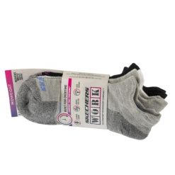 Skarpetki sportowe damskie 3pk Work Lowcut Womens Socks. Szare skarpety damskie Skechers, bez wzorów, z bawełny. Za 69.99 zł.
