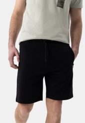 Szorty dresowe M-RISSO. Czarne krótkie spodenki sportowe męskie Volcano, m, bez wzorów, z bawełny. Za 99.99 zł.
