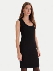 Simona Corsellini Sukienka koktajlowa A25CPAB01201 Czarny Slim Fit. Czarne sukienki damskie SIMONA CORSELLINI, bez wzorów, z syntetyku, wizytowe, bez kołnierzyka, bez ramiączek. Za 799.99 zł.
