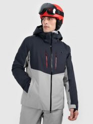 4F Kurtka narciarska membrana Dermizax 20000 z wypełnieniem Primaloft Black męska - czarna S. Czarne kurtki snowboardowe męskie 4f, l, bez wzorów, z meshu, bez kaptura, narciarskie, Dermizax. Za 1,499.99 zł.