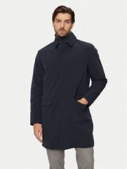 Sisley Trencz 2X3RSN03G Niebieski Regular Fit. Niebieskie płaszcze męskie Sisley, m, bez wzorów, z syntetyku, bez kaptura. Za 649.99 zł.
