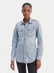 G-Star Raw Koszula jeansowa D27714-D539 Niebieski Slim Fit. Niebieskie koszule damskie G-Star Raw, m, bez wzorów, z bawełny, retro, bez kołnierzyka, bez ramiączek. Za 389.99 zł.