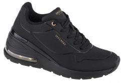 Buty SKECHERS MILLION AIR Czarny. Czarne obuwie sportowe damskie Skechers, bez wzorów, z materiału, trekkingowe. Za 329.99 zł.