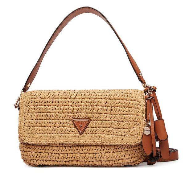 Torebka Guess. Brązowe listonoszki damskie Guess, z aplikacjami, bez dodatków. Za 500.99 zł.