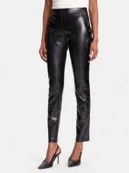 Marciano Guess Spodnie z imitacji skóry 5YGB16 7363A Czarny Slim Fit. Czarne spodnie materiałowe damskie Marciano Guess, z aplikacjami, ze skóry. Za 579.99 zł.