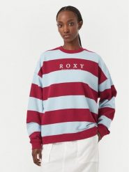 Roxy Bluza Strictly Stripes ERJFT05071 Bordowy Regular Fit. Czerwone bluzy damskie Roxy, l, bez wzorów, z bawełny, bez kaptura. Za 279.99 zł.
