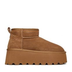 Śniegowce Badura. Brązowe śniegowce i trapery damskie Badura. Za 279.99 zł.