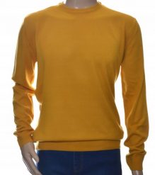 Sweter męski z kaszmiru i wełny merynosów kaszmirowy L miodowy 173. Pomarańczowe bluzy męskie Giovane Ricco, l, bez wzorów, z kaszmiru, bez kaptura. Za 139.99 zł.