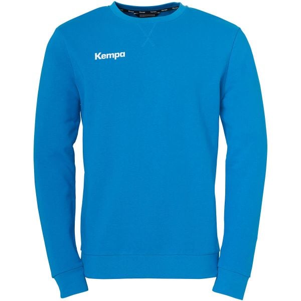 Sweter treningowy Kempa. Niebieskie swetry przez głowę męskie Kempa, l, bez wzorów, z materiału, bez kołnierzyka. Za 163.00 zł.