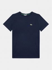 Lacoste T-Shirt TJ1122 Granatowy Regular Fit. Niebieskie t-shirty dla chłopców Lacoste, bez wzorów, z bawełny, bez ramiączek. Za 99.99 zł.