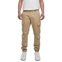 Spodnie cargo Urban Classics. Brązowe spodnie sportowe męskie Urban Classics, m, bez wzorów, z bawełny, do biegania. Za 235.55 zł.