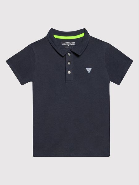 Guess Polo N2GP03 KAPY0 Granatowy Regular Fit. Niebieskie t-shirty dla chłopców Guess, z aplikacjami, z bawełny, bez ramiączek. Za 69.99 zł.