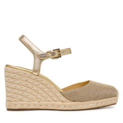 Espadryle MICHAEL Michael Kors. Brązowe sandały damskie MICHAEL Michael Kors, bez wzorów, bez obcasa, bez zapięcia. Za 589.99 zł.