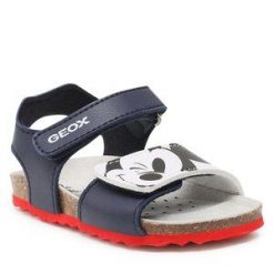 Sandały Geox. Niebieskie sandały chłopięce Geox, bez zapięcia. Za 129.99 zł.