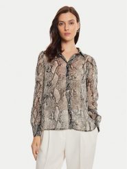 Morgan Koszula 232-CIPYTH Beżowy Regular Fit. Brązowe bluzki damskie Morgan, bez wzorów, z syntetyku, bez kołnierzyka, bez ramiączek. Za 169.99 zł.