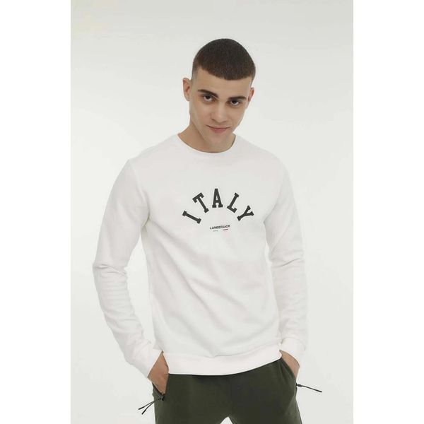 Bluza męska LUMBERJACK ROBERT. Białe bluzy męskie Lumberjack, m, bez wzorów, bez kaptura. Za 119.99 zł.