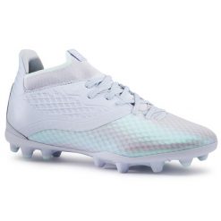 Buty do piłki nożnej damskie Kipsta Viralto+ III MG. Niebieskie obuwie sportowe damskie KIPSTA, bez wzorów, z dzianiny, do piłki nożnej. Za 269.99 zł.