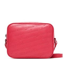 Torebka Tommy Jeans. Czerwone listonoszki damskie Tommy Jeans, bez wzorów, z jeansu, bez dodatków. Za 239.99 zł.