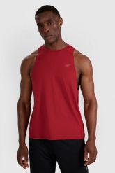 4F Tank top treningowy szybkoschnący męski - czerwony XXL. Czerwone koszulki sportowe męskie 4f, m, bez wzorów, z dzianiny, bez kołnierzyka, bez ramiączek, na fitness i siłownię. Za 99.99 zł.