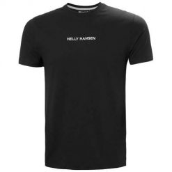 Koszulka sportowa męska Helly Hansen Core. Czarne koszulki sportowe męskie Helly Hansen, m, bez wzorów, z bawełny, bez kołnierzyka, bez ramiączek, trekkingowe. Za 252.00 zł.