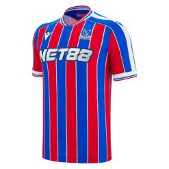 Domowy strój Crystal Palace 2025/26. Czerwone koszulki sportowe męskie Macron, bez wzorów, bez kołnierzyka, bez ramiączek, do piłki nożnej. Za 455.00 zł.