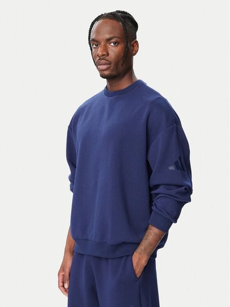 Adidas Bluza Soft Lux KS2772 Niebieski Loose Fit. Niebieskie bluzy męskie Adidas, l, bez wzorów, bez kaptura. Za 299.99 zł.