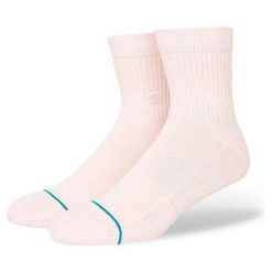 Skarpety Stance Icon Quarter. Czerwone skarpety damskie Stance, bez wzorów. Za 34.99 zł.