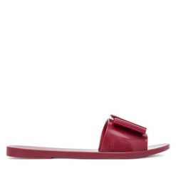 Klapki Melissa. Czerwone klapki damskie Melissa, bez wzorów, bez obcasa. Za 219.99 zł.