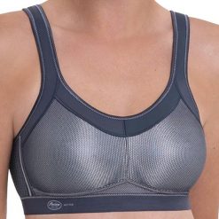 Stanik do biegania Momentum z wysoki poziomem podtrzymywania. Czerwone biustonosze ANITA ACTIVE, bez wzorów, z materiału. Za 371.00 zł.