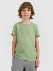 4F T-shirt regular gładki chłopięcy - turkusowy 146 (10-11 lat). Niebieskie t-shirty dla chłopców 4f, bez wzorów, z bawełny, bez ramiączek. Za 29.99 zł.