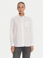 Liu Jo Koszula UF5240 T039A Biały Regular Fit. Białe bluzki damskie Liu Jo, bez wzorów, z bawełny, bez kołnierzyka, bez ramiączek. Za 559.99 zł.
