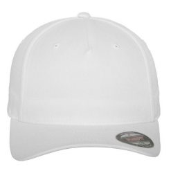 Czapka Z Daszkiem Z 5 Panelami. Białe czapki i kapelusze damskie FLEXFIT, bez wzorów. Za 67.99 zł.