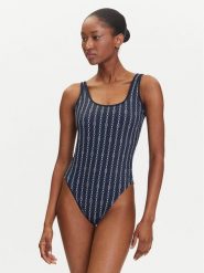 Tommy Hilfiger Strój kąpielowy UW0UW05905 Granatowy. Niebieskie kostiumy jednoczęściowe damskie Tommy Hilfiger, l, bez wzorów, z syntetyku. Za 239.99 zł.