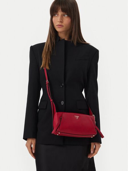 Guess Torebka Devon Mini HWBG97 45720 Czerwony. Czerwone listonoszki damskie Guess, z aplikacjami, ze skóry, bez dodatków. Za 511.99 zł.