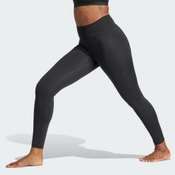 Legginsy All Me Essentials Full-Length. Czarne legginsy damskie Adidas, m, bez wzorów, z materiału. Za 162.99 zł.