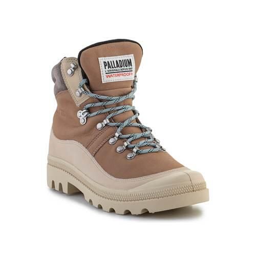 Buty do chodzenia damskie Palladium Pallabrousse Hkr. Brązowe obuwie sportowe damskie Palladium, bez wzorów, z materiału, trekkingowe. Za 937.00 zł.