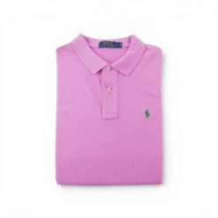 Second life - Ralph Lauren męskie koszulka polo krótki rękaw różowa - Jak nowy. Czerwone koszulki polo męskie Ralph Lauren, l, bez wzorów, z materiału, casualowe, bez ramiączek. Za 149.06 zł.