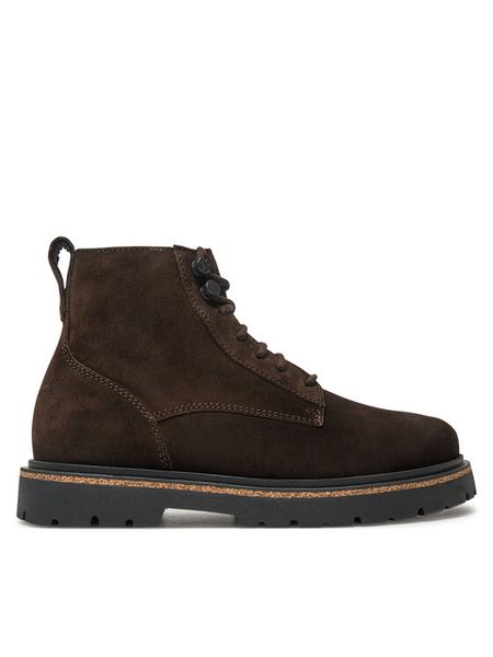 Birkenstock Trzewiki Highwood Lace Mid W Leve 1028940 Brązowy. Brązowe botki damskie Birkenstock, ze skóry, bez obcasa, na płaskiej podeszwie, bez zapięcia. Za 759.99 zł.