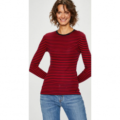 Vero Moda - Bluzka. Szare bluzki damskie Vero Moda, z dzianiny, casualowe, z okrągłym kołnierzem. Za 89.90 zł.