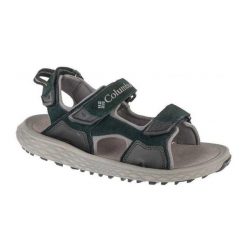 Męskie Zamszowe Sandały Konos Hiker. Czarne sandały męskie Columbia, z gumy, z otwartym noskiem, bez zapięcia. Za 376.99 zł.