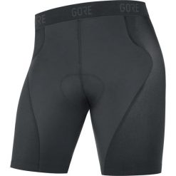 Spodenki Gore C5 Liner +. Czarne szorty męskie Gore Wear, s, bez wzorów, ze skóry. Za 264.50 zł.
