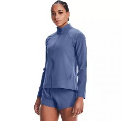 Kurtka damska Under Armour Launch 3.0 STORM Jacket. Niebieskie kurtki damskie Under Armour, bez wzorów, bez kaptura. Za 159.99 zł.