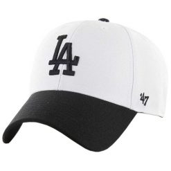 Czapka z daszkiem męska Los Angeles Dodgers MLB Cap. Białe czapki i kapelusze męskie 47 Brand, bez wzorów, z bawełny, sportowe. Za 174.00 zł.